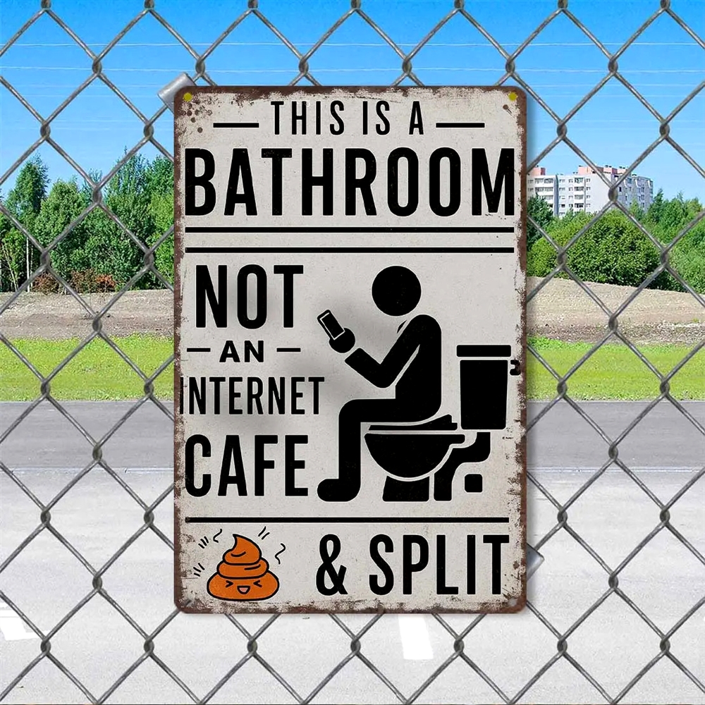 Verified Supplier Antique Toilet Sign Customizable Vintage Design