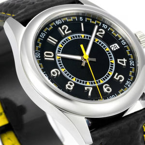 Reloj de Lujo Popular para Hombre, Estilo Deportivo y Elegante, con Esfera con Detalles Amarillos, Números Luminosos y Caja de Acero Inoxidable - Product Image 2