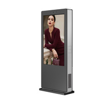 Layar Monitor LCD Sentuh 86 Inci Dua Sisi, Tahan Air IP65, Kecerahan Tinggi, untuk Iklan Digital di Luar Ruangan, Cocok untuk Pusat Perbelanjaan