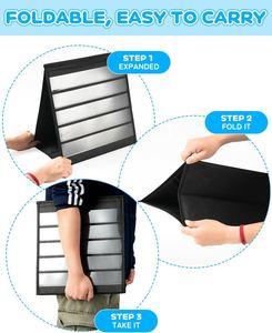 5-Tier Double-Sided Non-Woven Fabric Teaching Aids Tabletop <b>Pocket</b> Chart 16x13inch Foldable Portable High Quality - Product Image 4