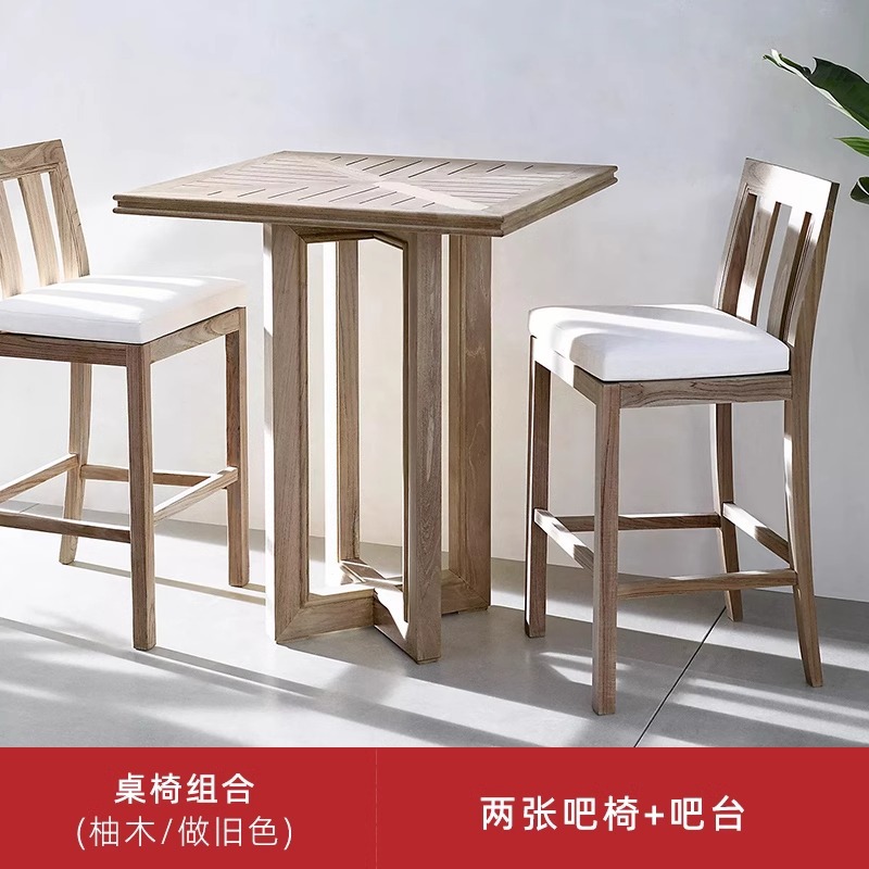 Two bar stools and bar counter