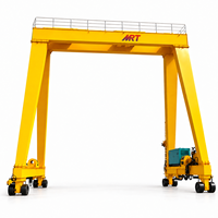 Grue portique mobile flexible à pneus en caoutchouc MRT 80 tonnes avec palan, boîte de vitesses, certifiée CE ISO pour la logistique et la manutention de conteneurs en cour ouvert