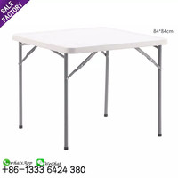 Table pliante rectangulaire en plastique moderne et portable pour les fêtes en plein air