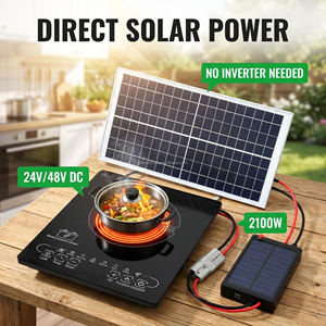 24V 48V Portable Single Burner Off-Grid Induction Cooker/<b>Stove</b> With Battery Power for Car & Household Use 2100W Power Instant & - Product Image 5
