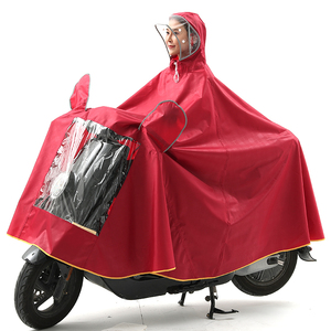 공장 직접 1 인 승마 전자 자전거 방수 판초 후드 오토바이 비옷 성인 패션 비옷 - Product Image 6