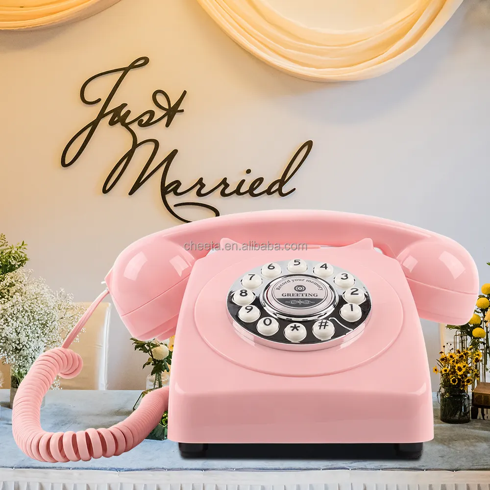 งานแต่งงานข้อความโทรศัพท์บันทึกเสียงย้อนยุคสมุดเยี่ยมหนังสือวินเทจสมุดเยี่ยมโทรศัพท์โบราณ