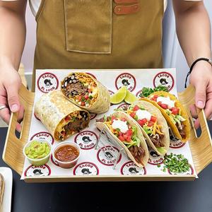 Custom Eco-Friendly Waterproof <b>Biodegradable</b> Greaseproof Food Grade Wrapping <b>Paper</b> for Chicken Sandwich Restaurant Taco Use - Product Image 4