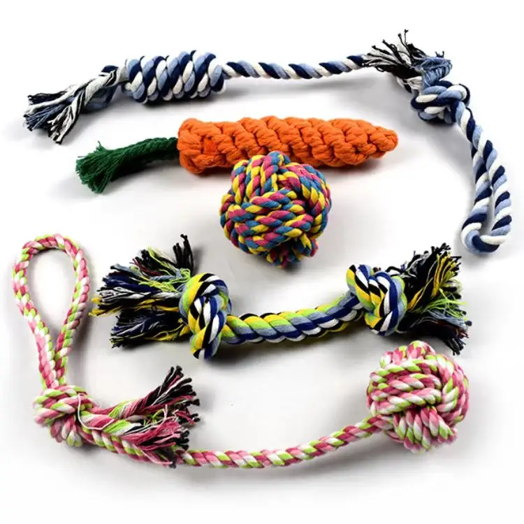 ペット製品2023犬のロープのおもちゃセット子犬の噛むおもちゃインタラクティブな犬の子犬のおもちゃ