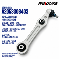 Lengan Kontrol Suspensi Bawah Depan OE A2053308403 untuk Mercedes Benz C350 C400 C43 C63 E43 E50 E53 E63 Suku Cadang Sasis Kendaraan OEM