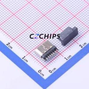 TYPE C-CQ-104PWB USB Connector Through hole Component (THT) Connector Type-C Female Through Hole 6P - Product Image 2