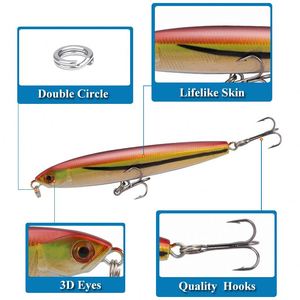 Señuelos de Pesca Biónicos de Venta Caliente, 13.8g 19g, Tipo Lápiz Hundible con Anillo y Bola, para Peces de Agua Salada, Lubina, Peces de Agua Dulce y Marlin - Product Image 3