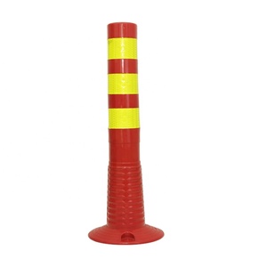 Poste Delimitador Flexible de Plástico para Exteriores, Poste de Advertencia de Seguridad de <span class=keywords><strong>Eva</strong></span> Amarillo y Rojo - Product Image 6