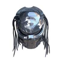 Nouveau casque de moto Predator personnalisé, intégral, ABS/PC, peint à la main, style rétro vintage Iron Man, sécurité pour motards