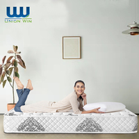 Union Win Vente à chaud Matelas ergonomique en mousse à mémoire de forme compressée à rebond lent de conception de sommeil zoné de toutes tailles