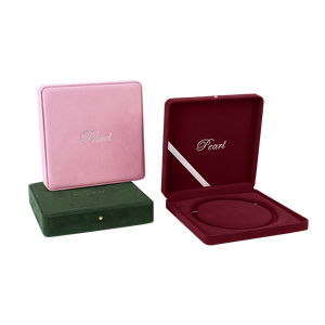 Caja de Joyería de Terciopelo de Lujo para Collares de Perlas, Caja de Empaque para Joyería para Mujer, con Logotipo Personalizado - Product Image 6