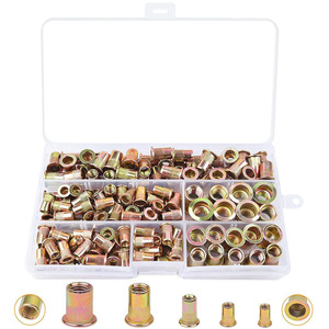 M5 M6 M8 Carbon thép phẳng & rivnut ren chèn Metric đinh tán nutsert <span class=keywords><strong>countersunk</strong></span> đầu kẽm mạ cho khai thác mỏ ANSI - Product Image 6