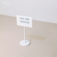 Panneau de prix de table rectangulaire mat blanc ou noir, support de présentation pour boulangerie, croissants et gâteaux