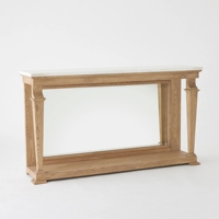 Table console moderne de luxe, nouveau design, étroite, en bois, avec miroir, meuble de salon, table d'appoint