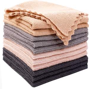 Paquet de 12 serviettes de nettoyage en microfibre antimicrobiennes-Chiffons de nettoyage réutilisables à séchage rapide et écologiques - Product Image 4