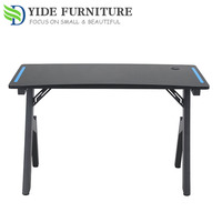 Dernier modèle 2023 personnaliser PC ordinateur bureau jeux table de jeu rvb avec lumière LED