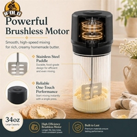 Machine à beurre manuelle à double usage, mixeur domestique portable pour la préparation de beurre fouetté et de yaourt maison