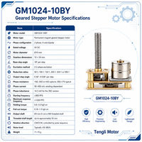 Moteur pas à pas à aimant permanent fiable GM1024-10BY 5V avec arbre fileté M3 de 10 mm pour mécanisme de levage de stylo de mini traceur axe Z