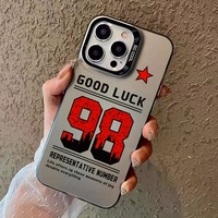 Étui de téléphone en matériau IMD noir antichoc avec motif IMD 16 Pro Max 11 12 13 Pro Étui de téléphone à motif