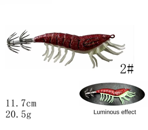 Topind เหยื่อล่อรูปกุ้งเรืองแสง11.7ซม. 20.5กรัมตะขอแบบนิ่มเท้าปลาหมึกปลอมพลาสติกเหยื่อไม้พลาสติกสำหรับปลาคาร์พ - Product Image 2
