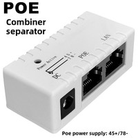 Caja de Alimentación POE, Separador/Combinador, CPE, AP Inalámbrico, Módulo de Alimentación Sintética para Monitoreo, 5-48V, Modelo POE-01, Neutro, PC