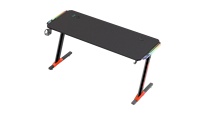Bureau PC électrique réglable en hauteur AOR Esports en bois et métal, design moderne rose avec LED RGB, montage facile, modèle CX pour joueurs et usage domestique