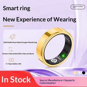 แหวนสุขภาพอัจฉริยะแบบยูนิเซ็กซ์ ดีไซน์กันน้ำ รองรับการตรวจวัด<span class=keywords><strong>ความ</strong></span><span class=keywords><strong>ดัน</strong></span>โลหิต การควบคุมภาพด้วยท่าทาง ดีไซน์ขอบบาง - Product Image 1