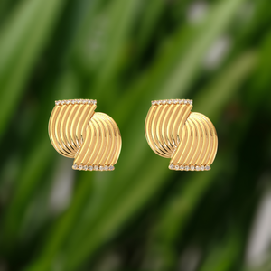 Fashion <b>Stud</b> <b>Earrings</b> 316L Stainless Steel PVD Gold Plating Sustainable Resistant - Product Image 3