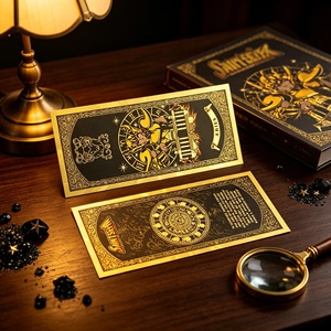Lot de 12 billets de banque Horoscope Knight en feuille <span class=keywords><strong>d</strong></span>'<span class=keywords><strong>or</strong></span>, collection de cartes fantaisie signes <span class=keywords><strong>du</strong></span> <span class=keywords><strong>zodiaque</strong></span> pour la vente en gros et <span class=keywords><strong>les</strong></span> cadeaux - Product Image 3
