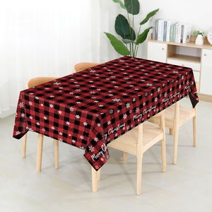 Nappe <span class=keywords><strong>de</strong></span> <span class=keywords><strong>table</strong></span> rectangulaire jetable en plastique pour Noël, motif sapin <span class=keywords><strong>de</strong></span> Noël, pour décorations <span class=keywords><strong>de</strong></span> fête et fournitures <span class=keywords><strong>de</strong></span> fête - Product Image 3