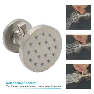 Набор для душа из матового никеля с регулируемым потоком, 4 шт. - Product Image 4