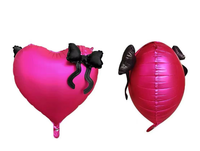Ballons en feuille d'aluminium 3D de 22 pouces en forme de cœur avec nœud pour la Saint-Valentin, mariage, fête d'anniversaire, hélium, air, marque MIQI, logo personnalisé