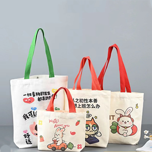 Promotional Custom Heavy Duty Large Custom Gift Canvas Tote Bag with Pocket