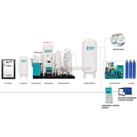 5Nm3/H MedicalGrade PSA Generador de oxígeno ISO13485 Certificado LowCost Suministro de oxígeno hospitalario