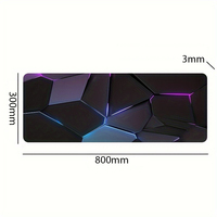 Tapis de souris XXL 3D pour jeux vidéo, technologie 3D, antidérapant, pour clavier d'ordinateur, coussin de table, tapis de souris pour bureau et maison