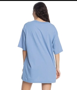 T-shirt Lunga Oversize da Donna con Spalle Cadenti, Vestibilità Ampia, Estiva, Eco-Friendly, Traspirante, in Maglia Compressa 100% Cotone ad Asciugatura Rapida - Product Image 5