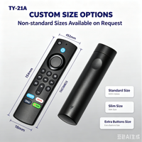Control Remoto Universal para TV KEYUAN TY-21A con Código Fijo, Anti-Golpes, Control por Voz, Batería AAA, Alcance de 20m