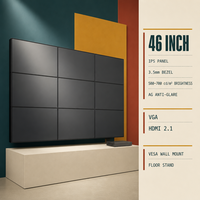 Panel LCD IPS 46 Inci Bezel 3.5mm Layar Sambung Matriks 2x2 3x3 Kecerahan 700cd/m untuk Suasana Bar Olahraga, Klub Malam, dan KTV