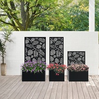 Jardinière en acier Corten thermolaqué pour décoration extérieure, séparateur de parterre de fleurs, pots de fleurs en métal pour jardin
