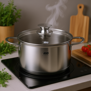 ELO Roasting Pot Galant 2.5L Stainless Steel <b>With</b> <b>Lid</b> For Even Cooking - Product Image 3