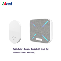 Sonnette sans fil cinétique Advent Basic avec matériau ABS et tissu et alimentation DC/Type-C