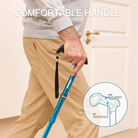 Canne de marche réglable en aluminium Rehand Quad Cane avec capacité de charge de 300 lb pour personnes âgées, utilisation en extérieur et en milieu hospitalier