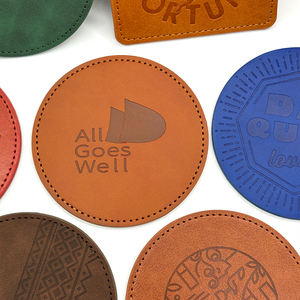 Wholesale Personal PU Leather <b>Coaster</b> Custom Logo Print Logo PU Leather <b>Coaster</b> <b>for</b> <b>Drinks</b> <b>Coasters</b> Pad Cup Mat - Product Image 5