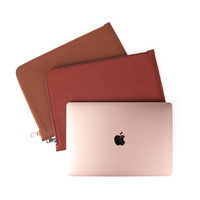 Étui pour ordinateur portable fin et portable, porte-téléphone/carte, en feutre et cuir véritable, pour Microsoft Surface Laptop I7, avec fermeture éclair