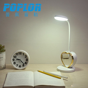 โคมไฟตั้งโต๊ะ LED ป๊อปลอร์ 5W ระบบควบคุมแบบสัมผัสพร้อมพัดลมกระจกชาร์จ USB ของขวัญนักเรียนดีไซน์ทันสมัย - Product Image 4