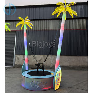 Trampolino Elastico Singolo per Bambini a Forma di Palma di Cocco con Luci LED, Prezzo di Fabbrica - Product Image 5